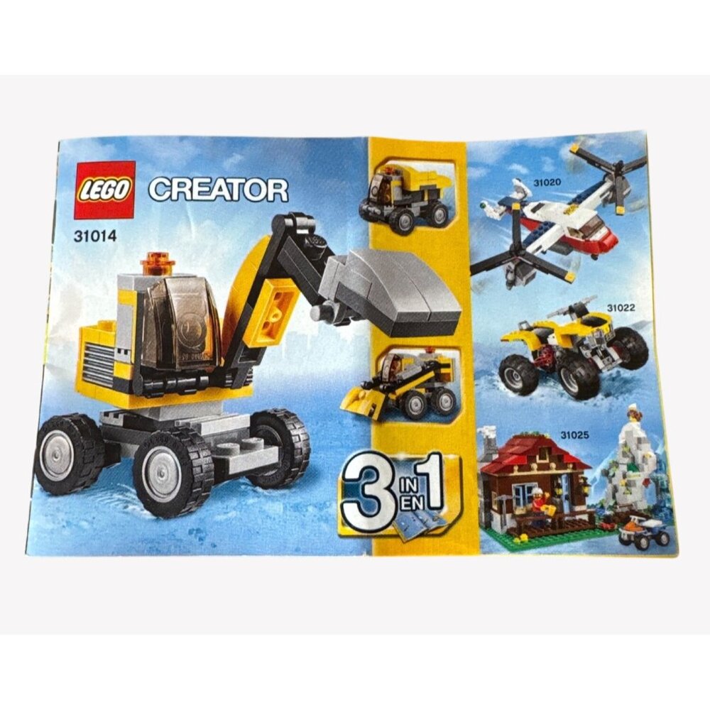 Lego Creator 3 in 1 Power‎ Digger 31014 100% Complete With Instructions